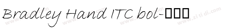 Bradley Hand ITC bol字体转换